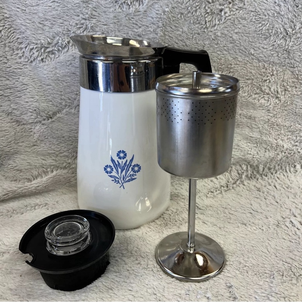 Vintage/Retro Stovetop 9 Cup Coffee Pot. Complete/EXCELLENT CONDITION